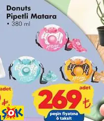 THE BOTTLE DONUTS PİPETLİ MATARA 380 ML THE BOTTLE DONUTS PİPETLİ MATARA 380 ML